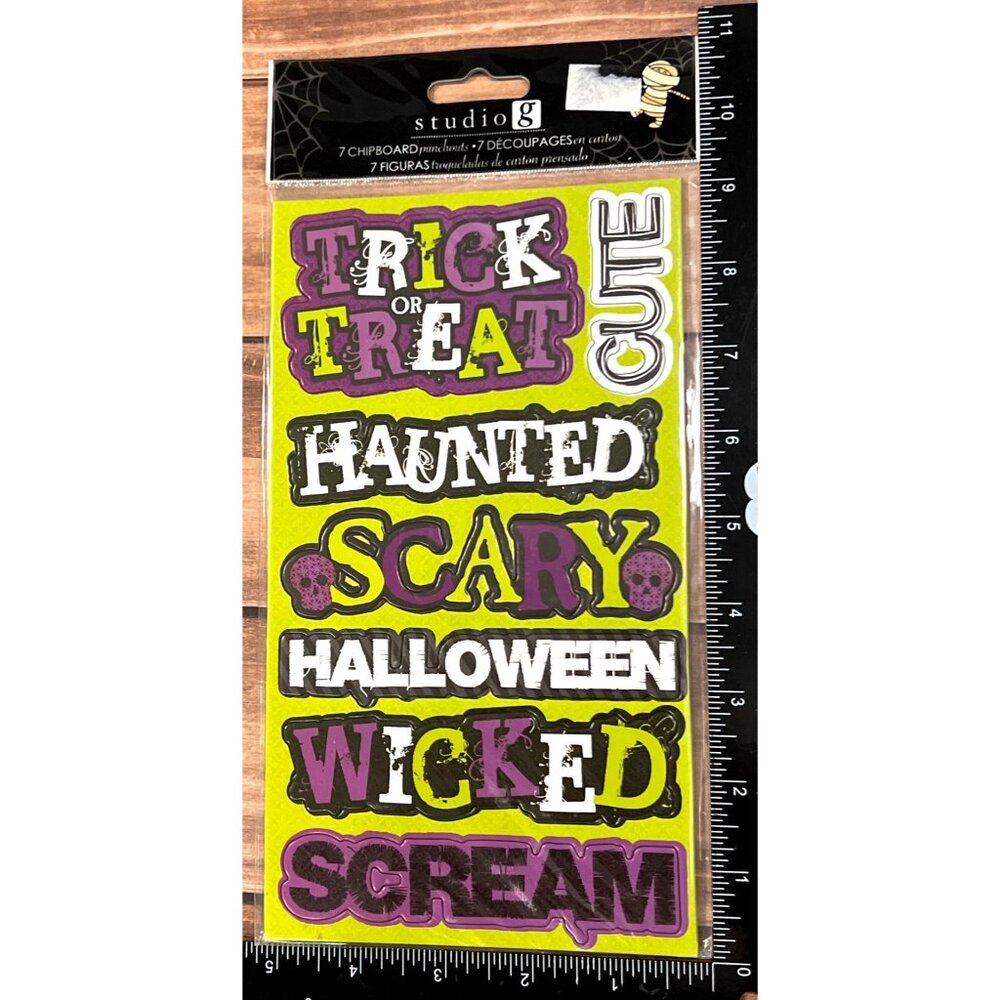 Studio G Halloween Chipboard Punchouts 7 Pieces VCB0502 by Janet Dunn